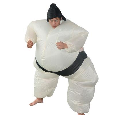 China Outdoor Halloween Party Fun Costume Adult Halloween Fighting Fat Inflatable Sumo Suit Explosion Japanese Sumo Wrestling Suit With Hat for sale