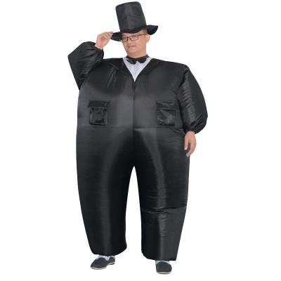 China Small MOQ China Cosplay factory direct sale blow up unisex inflatable tuxedo Halloween cosplay costume for sale