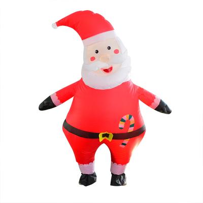 China Santa Claus Fancy Dress Mascot Costume Adult Inflatable Halloween Party Christmas Costume For Adult for sale