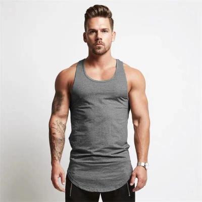 China Breathable Wholesale Custom Made Muscle Wear Cotton Cotton Tank Top Men for sale