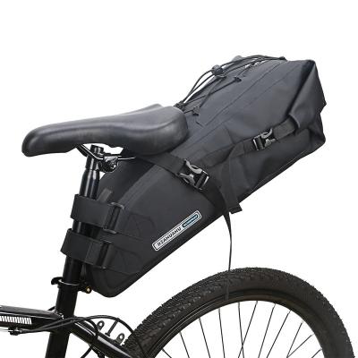 China Mulitifunction 15L Large Capacity Bicycle Saddle Packing Waterproof Saddle Bag Seat Recycling Bikepacking Bag For Riding for sale