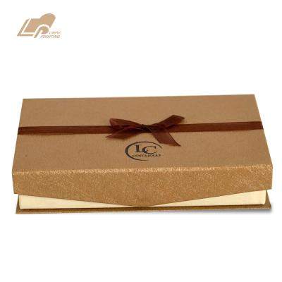 China Recycled Materials Satin Ribbon Luxury Chocolate Packaging Box Flower Packing Box for sale