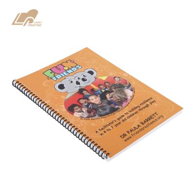 China Education Spiral Binding Book Hardcover Wire Binding Book Full Color Printing for sale