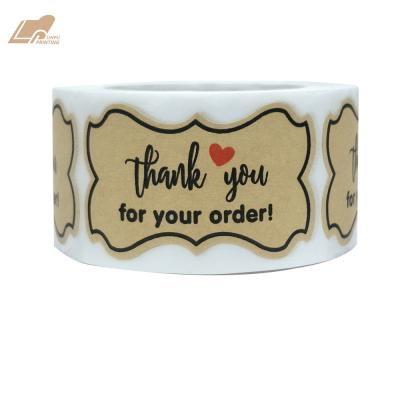 China Stickers Thank You Stickers Roll Decorative Sticker Adhesive Paper Gift Label Sticker for sale