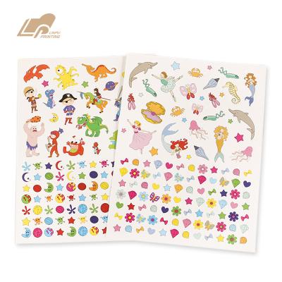 China Custom Printed Adhesive Sticker Cartoon Paper Sticker Decorative Sticker For Kids for sale