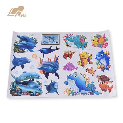 China Eco Friendly Adhesive Sticker Custom Printed Self Adhesive Sticker Kids Cartoon Sticker for sale