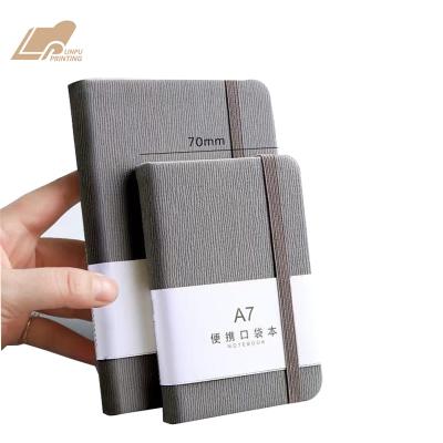 China Hot Selling Printed Mini Pocket a7 Notepad PU Leather Hardcover Book Notebook Paper Notebooks Travel Diary for sale