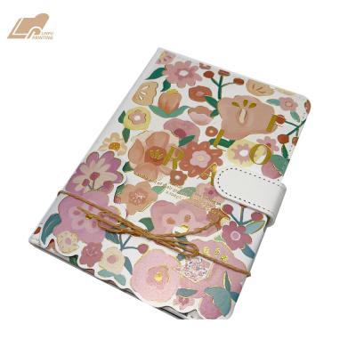 China Wholesale Customized Fancy Printed Hardcover PU Printed Stationary Leather Notebook A5 for sale