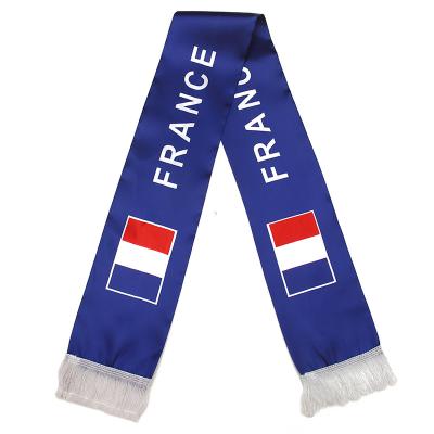 China QATAR WORLD CUP Qatar World Cup Customized Logo Sport Football Scarf Knitted Scarves for sale