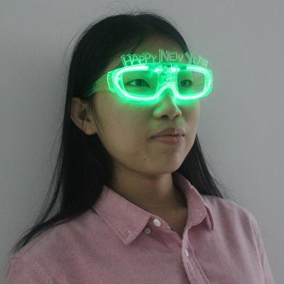 China Happy New Year Sound Activated Sound Activated Lead Glasses With Led Lights for sale