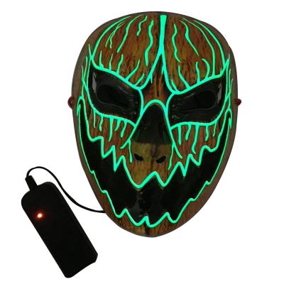 China Party El DJ Purge Party Mask Decorations LED Halloween Glow To Light Up Regular Light-Slow Glow-Fast Masks for sale