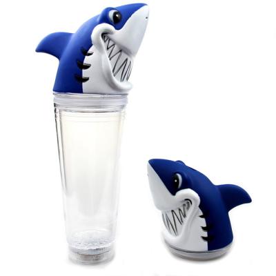 China helm & Gift New Product 700ml Shark Designed Led Water Bottle Led Cup For Kids for sale