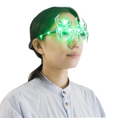 China Flash-Steady Flash-Slow Fast On New Night Club Halloween Party Spider Designed LED Flashing Light Glasses for sale