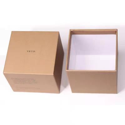 China 2022 Wholesale Custom White Logo Candle Cajas Para Velas Materials 2022 Luxury Empty Recycled Paper Candle Packaging Box for sale