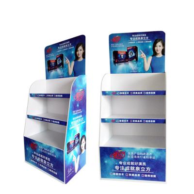 China Custom Product Display Pop Cardboard Display Stand Rack Cardboard Paper Floor Display Stand for sale