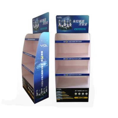 China Hot Selling 2021 Product Display Pop Up Cardboard Display Stand Auto Assembly Corrugated Display for sale