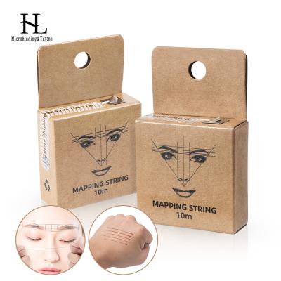 China Training School New Brown Ink Pre-inked Microblading Brow String Pigmented Eyebrow Tracing Wire for sale