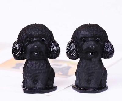 China Beautiful China Crystal Hand Carved Obsidian Folk Crafts Animal Crystal Dog Statue for sale