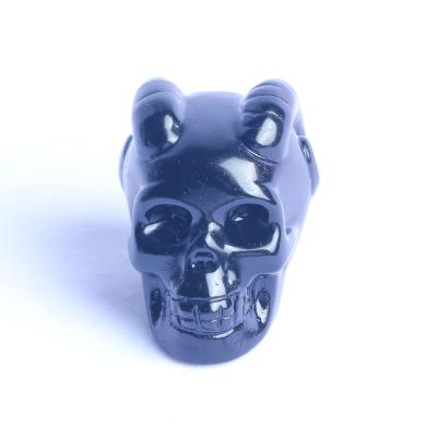 China China Natural Sheep Crystal Hand Carved Obsidian Animal Crystal Skulls for sale