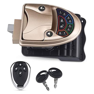 China Caravan RV Boat 20m Remote Control For Caravan Camper Bus Handle Latch Zinc Alloy Radio With Keypad And RV Entry Gold Keyless FOB Door Lock for sale