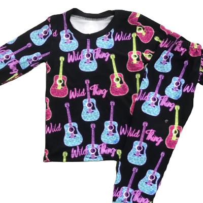 China Breathable Black Design Cotton Kids Pajamas Manufacture No MOQ Fast Delivery Kids Clothing Sets for sale