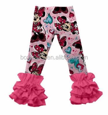 China Anti-pilling Wholesale Baby Icing Ruffle Pants Girls Cute Colorful Icing Legging for sale