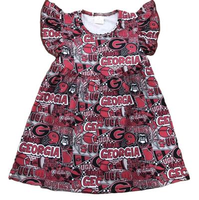 China Kids Summer Clothing Baby Fashion Georgia Rugby Team Sustainable Fashion Dress for sale