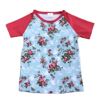 China Breathable T-shirt for girls and boys cotton printed summer children's clothing wholesale children's boutique clothing for sale