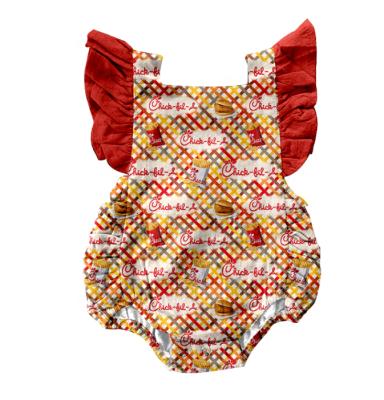 China Eco-friendly custom boutique baby onesie gold polka dot baby wear baby romper jumpsuits for sale