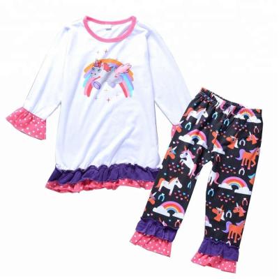 China Stitches 100% New Cotton Boutique Wholesale Newborn Hive Big Drops Minute Girls Boutique Clothing Set Christmas Children Redo Outfits for sale