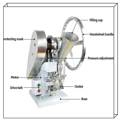 China 220V 110V Tablets Making Machine , Iron Single Rotary Tablet Press for sale