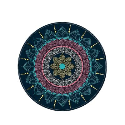 China Anti-Fall New Factory Price Vintage Bohemian Round Computer Game Mat Mouse Pad Mat for sale