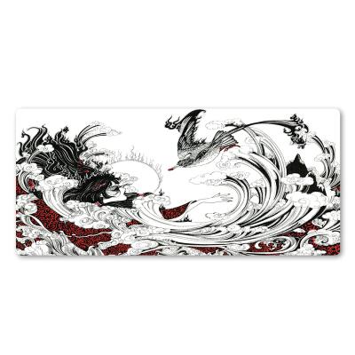 China Radiation protection Chinese style back and ink white mouse pad for sale