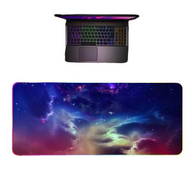 China Large 90x40cm RGB Gaming Mousepad Space Night Office HOT Desk Mat for sale