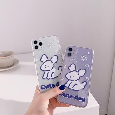 China 2021 Cute Cartoon Dog Animal Shockproof Phone Case Cover for sale