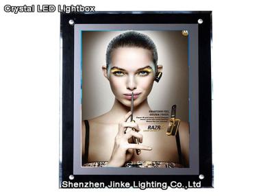 China Age Resisitance Large Frameless Art LED Crystal Light Box With Acrylic Frame for sale