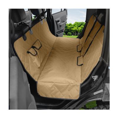 China Travel Waterproof Durable Quilted Cotton Dog Car Back Seat Cover With Side Flap Zipper for sale