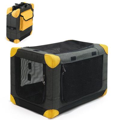 China One-Key Folding Dog Carrier Bag Cage Car Seat Carrier Breathable Portable All-in-One Flight Cage for sale