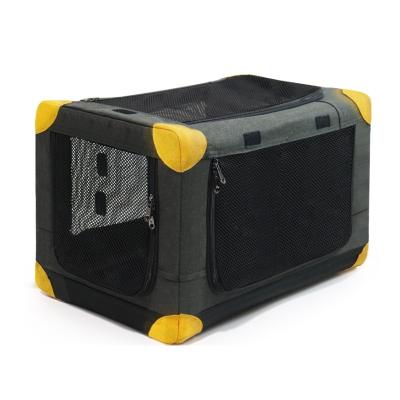 China Breathable All-in-One Portable Pet Cat Cat One-Key Folding Dog Cage Car Seat Carrier Airbox Flight Cage for sale