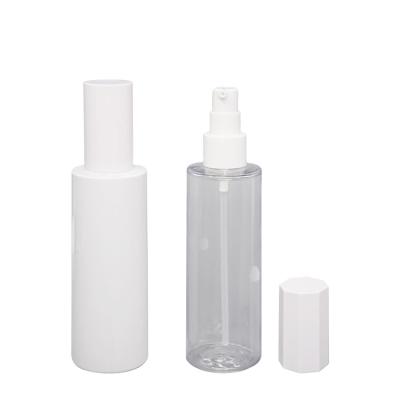 China New Design 200ml Personal Care PET Lotion Serum Bottle With Smooth Polygonal Cap Skin Care Cosmetic Packaging Bottle for sale