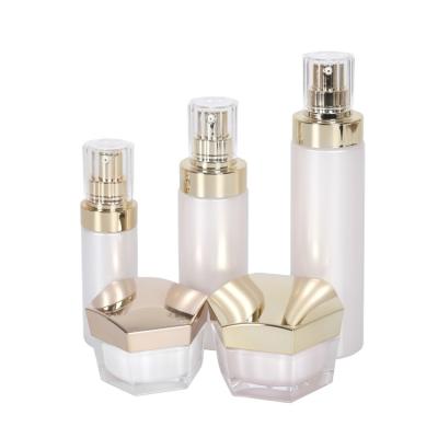 China 60/120/170ml cream jar BEAUTY PACKAGING PET luxury high end lotion bottle 30/50g skin care family cosmetic set 30/50g for sale