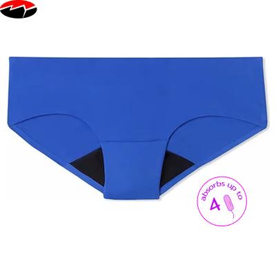 China Custom 4 Layers Leakproof Worry Girl Period Antibacterial Seamless Metallic Free Comfortable Breathable Teen Panties for sale