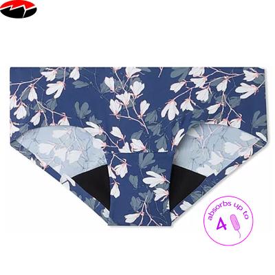 China Custom 4 Layers Leakproof Worry Girl Period Antibacterial Seamless Metallic Free Comfortable Breathable Teen Panties for sale