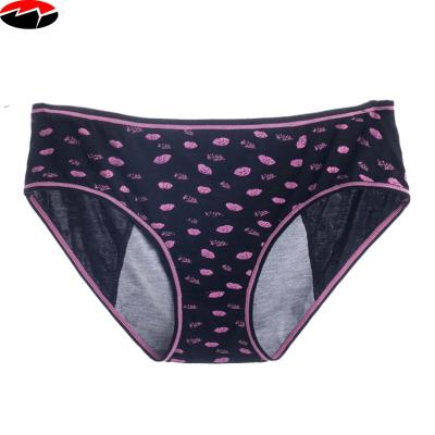 China Floral Printed Menstrual Period Panties Leak Proof Girls Antibacterial Breathable Physiological Women Panties for sale