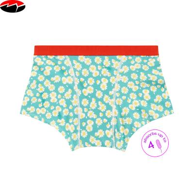 China Girl Period Underwear Panties Antibacterial Teen Cotton 4 Layers Leakproof Super Absorbent Period Panties For Young Teen Girl for sale