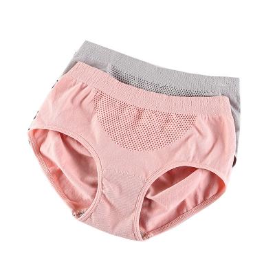 China Hot Sale Women Antibacterial Seamless Antibacterial Seamless Honeycomb Mid-Rise Panties Cotton Briefs for sale