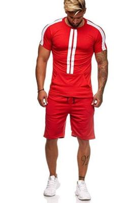 China New Viable Two Piece Short Sleeve Fitness T-shirt Summer Casual Running Clothes Loose Customize Logo Men Shorts Set Tracksuits for sale