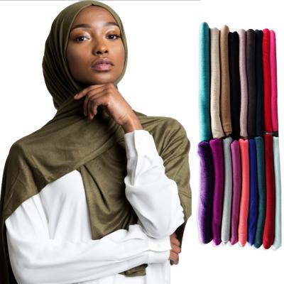 China Women Head Scarf Plain 30 Colors Tank Top Soft Head Scarf Muslim Hijab Scarf for sale