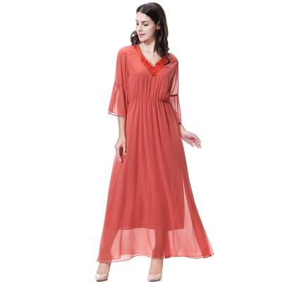 China Latest Anti-Static Casual Dress Designs Women Summer Maxi Casual Dress for sale