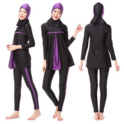 China Modest Muslim Swimwear Custom Color Swimwear Breathable Swimsuit For Women for sale